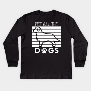 Pet All The Dogs Awesome Dog MOM, Dog Mom Dad dog. for women and man Kids Long Sleeve T-Shirt